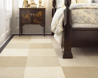Carpet tiles in bedroom