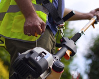 A leaf blower