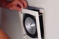 Surround sound on a wall