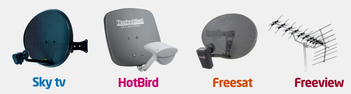 Satellite & aerials logos